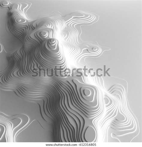 3d Topographic Map Background Concept Topo Illustration De Stock