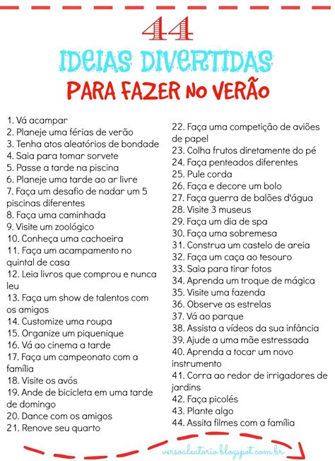 Coisas Para Fazer Nas Férias