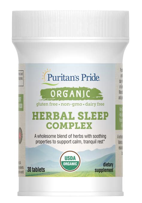 Organic Herbal Sleep Complex 30 Tablets 22797 Puritans Pride
