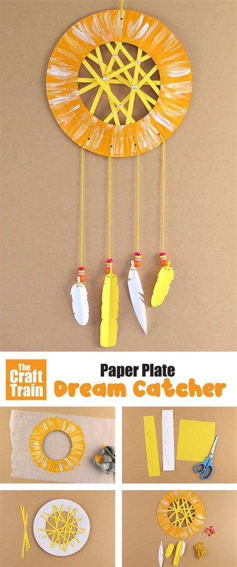 Paper Plate Dream Catcher The Craft Train Paper Crafts For Kids
