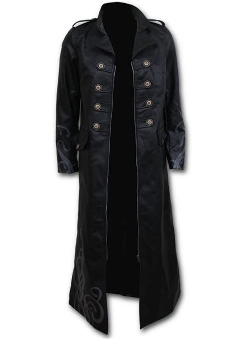 Spiral Direct Vampires Kiss Faux Leather Gothic Trench Coat Attitude