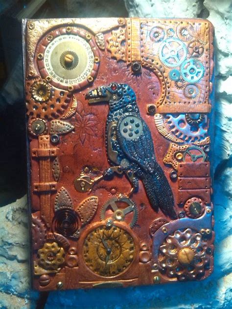 Steampunk Inspired Polymer Clay Journal By Crowave On Etsy Polymer