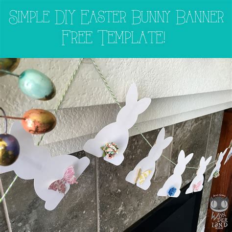 Simple Diy Easter Bunny Banner Alice Scraps Wonderland A