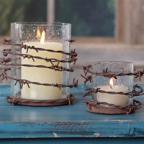 Barbed Wire Diy Candle Holders Cowgirl Magazine