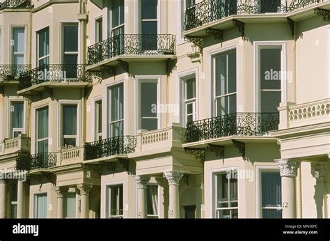 Victorian Terraced House Fronts At Warrior Square St Leonards On Sea