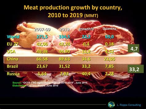 Global Meat Production To 2019 Meat Challenges Trends Main Meat