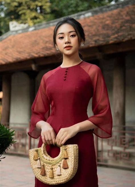 Modern Ao Dai Dress Silk And Sheer Double Layers Custom Tailor