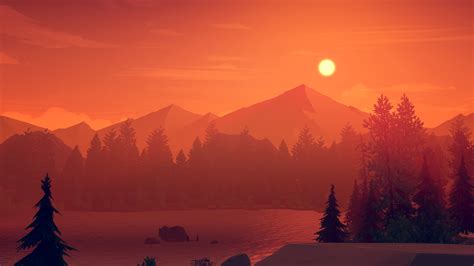 Mountains, firewatch, green, forest, 4k, minimal, sky, beauty in nature. Firewatch review: a game that perfectly captures the ...