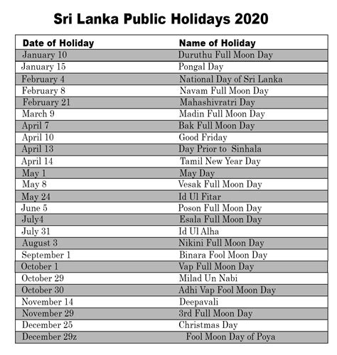 Mercantile Holiday Calendar 2024 Sri Lanka Holidays Auria Sascha