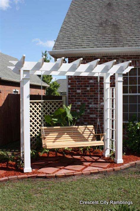 Plant a garden tree to add height and. 24 Inspiring DIY Backyard Pergola Ideas To Enhance The ...