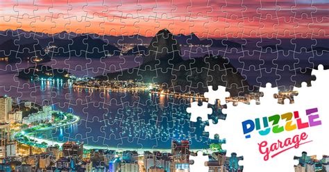 Sunset In Rio De Janeiro Jigsaw Puzzle Countries Brazil Puzzle Garage