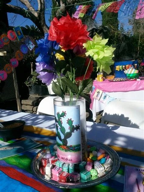 Loteria Themed Centerpiece Xxv Mexican Birthday Parties Mexican Fiesta Party Fiesta Birthday