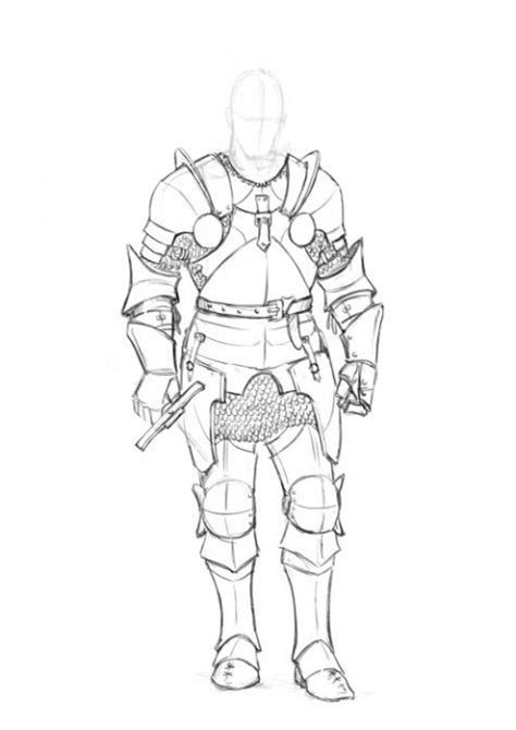 How To Draw A Knight Step By Step Tutorial Medieval Drawings Armor