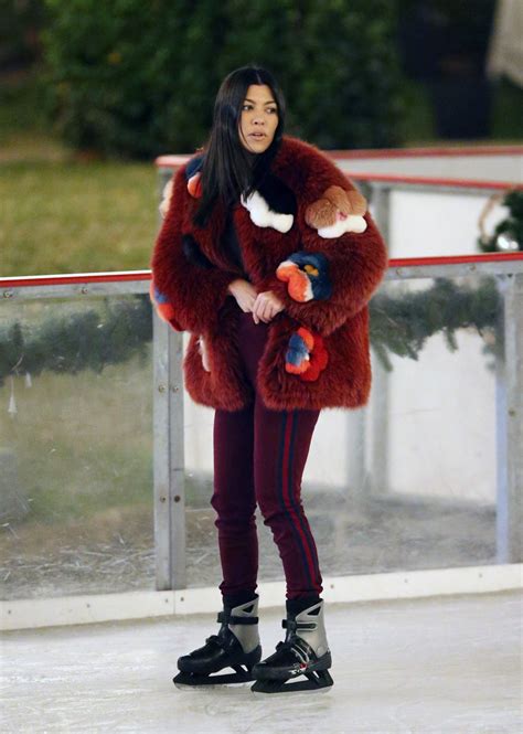 Kourtney Kardashian Canada Goose Jackets Fur Coat Puffer Winter