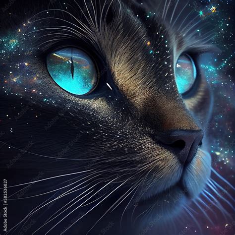 Mysterious Cat With Beauty Eyes Sweet Mystic Cat Generative Ai Art