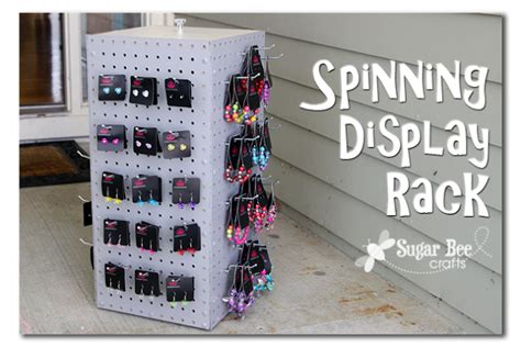Diy Rotating Display Rack How To Make A Pegboard Spinning Jewelry