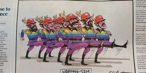 Australian Newspaper Prints Cartoon Comparing Gays To Nazi