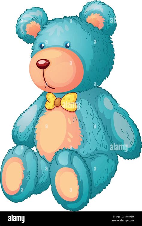 Illustration Of A Blue Teddy Bear Stock Vector Image And Art Alamy