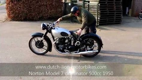 Norton model 7 dominator classic motorcycle for sale. Norton Model 7 dominator 500cc 1950 - YouTube