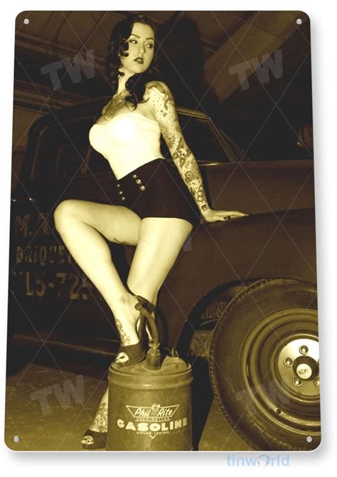 Pin Up Girl Sign A064 Tinworld Model And Pin Up Signs