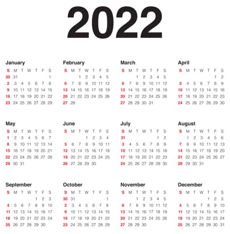 Calendar 2022 Year Png Transparent Image Download Size 590x600px