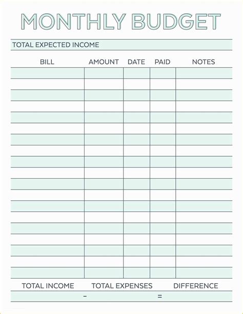 Home Budget Spreadsheet Template Free Of Bud Planner Planner Worksheet