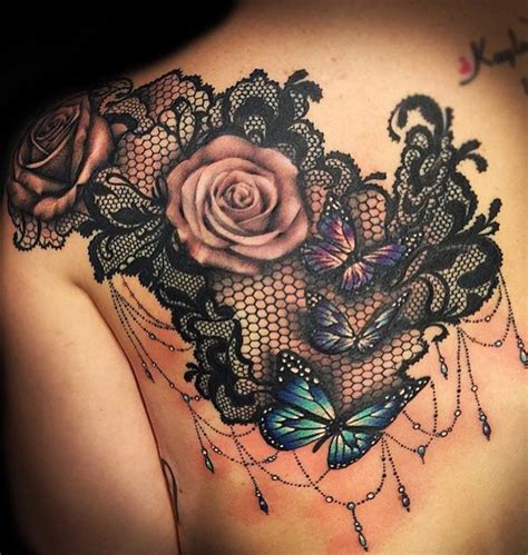 30 Of The Most Realistic Lace Tattoo Ideas Lace Tattoo Design Lace
