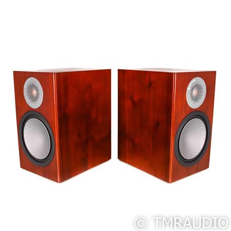 Monitor Audio Silver 100 6g Bookshelf Speakers Pair Natural Walnut Ebay
