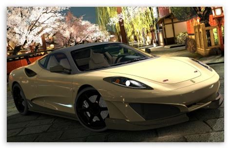 Black And Gold Ferrari 2 Background Wallpaper