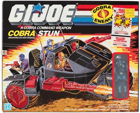 Hakes Gi Joe Cobra Vehicle Boxed Trio Stun Hydro Sled And Flight Pod