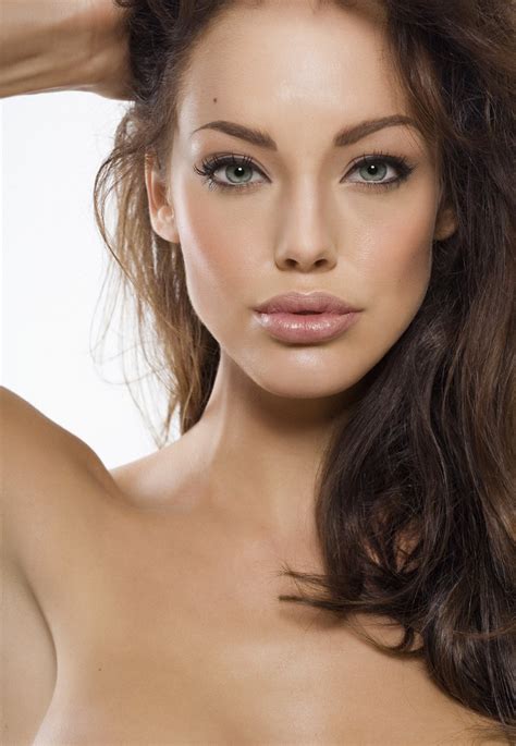 Wallpaper Women Model Brunette Long Hair Simple Background Face Green Eyes Juicy Lips