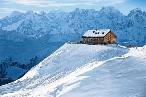 The High Alpine And Nearly 100 Year Old Hut Of The Swiss Alpine Club