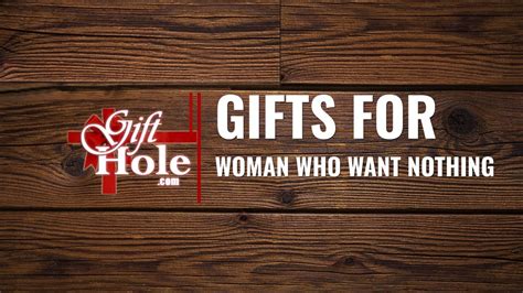 Maybe you would like to learn more about one of these? Gifts For The Woman Who Wants Nothing - YouTube