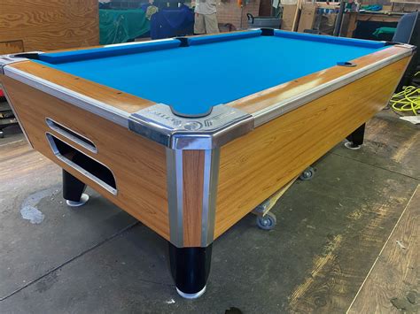 7 Valley Golden Oak Used Coin Operated Bar Pool Tables