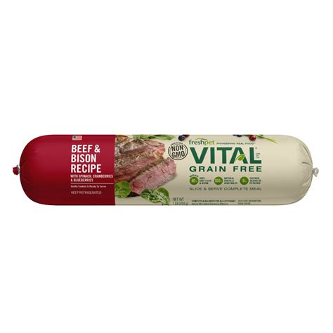 Freshpet Vital Grain Free Beef And Bison Recipe For Dogs