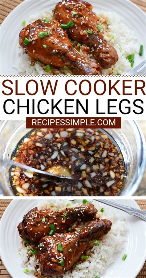 Prep this in just 15 minutes in the morning and come home to a. Slow Cooker Honey Garlic Chicken Legs - Recipes Simple