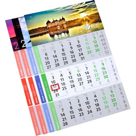3 Monats Kalender 2023 Mit Druck Officekalender Bürokalender Mit Ihrem