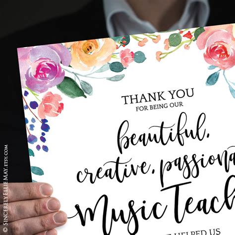 Music Teacher Appreciation T Great As Thank You Quote Etsy Australia