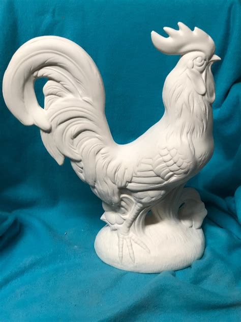 Large Rooster Ceramic Bisque Ready To Paint