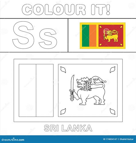 Colour It Kids Colouring Page Country Starting From English Letter `s