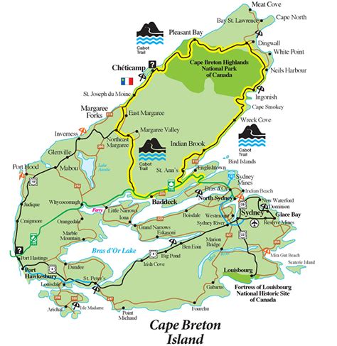 Cabot Trail Map Cape Breton Island Nova Scotia • Mappery