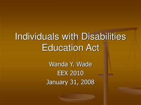 Ppt Individuals With Disabilities Education Act Powerpoint