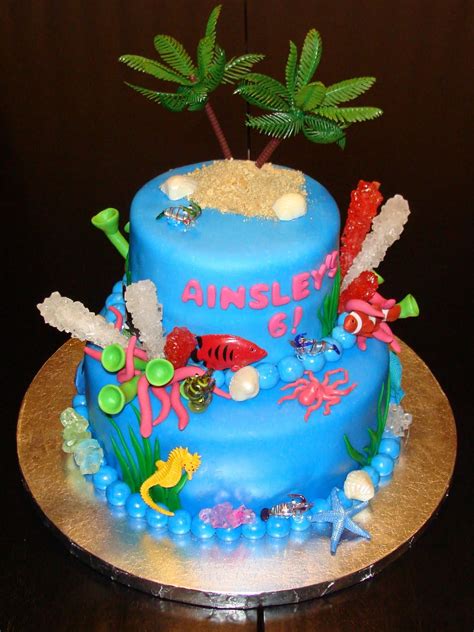 Mermaids, sea and beach holiday cake toppers. Meredith's Confections