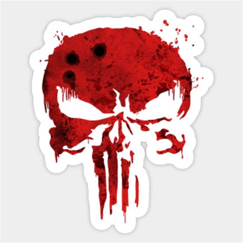 The Punisher Bloody Skull Netflix Version Punisher Sticker
