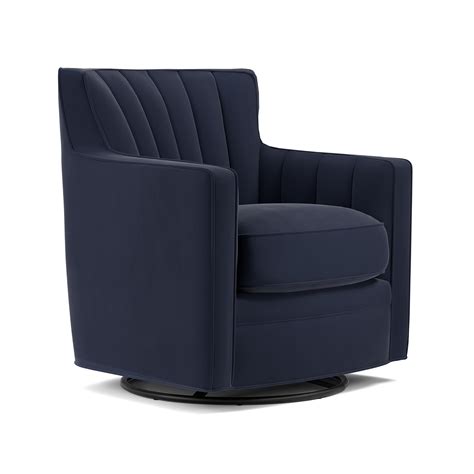 Navy Blue Swivel Chair With Ottoman Wooden Chair Design Classics