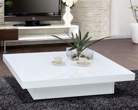 Changing your coffee and end table set can change the look of your room in an instant. Glossy White Modern Storage Coffee Table Scene | Live ...