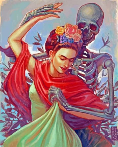 Frida Kahlo With Skeleton Paint By Numbers Painting By Numbers