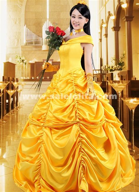 2014 Women Disney Bell Gowns Adult Princess Bell Costume