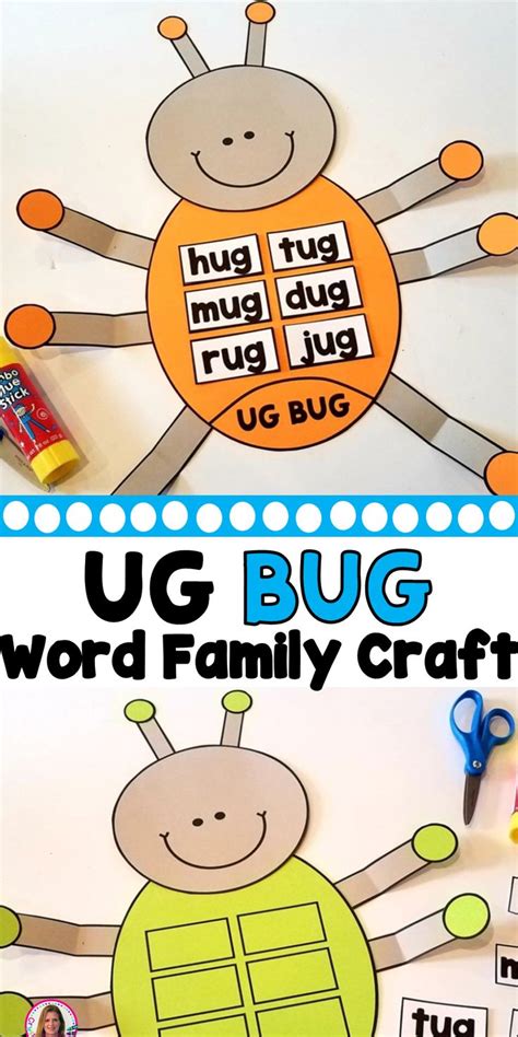 UG BUG (Display for the Word Family UG) | Word families, Word family