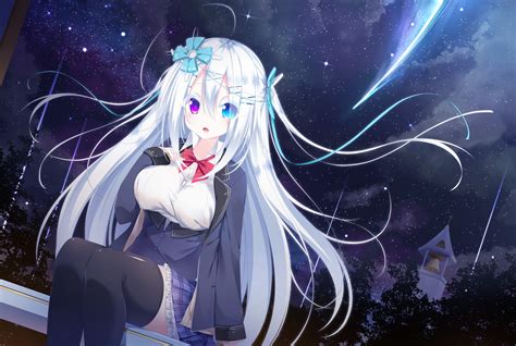 White Hair Anime Girl Heterochromia Anime Wallpaper Hd The Best Porn Website
